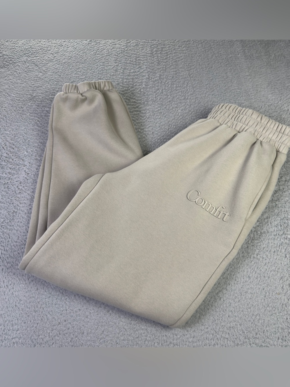 COMFRT Signature Sweatpants Womens Large Beige Joggers Loungewear Comfy Unisex